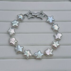 B157 Handmade Freshwater Star Baroque Pearl Bracelet